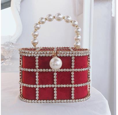 Leopard Diamond Basket Bag