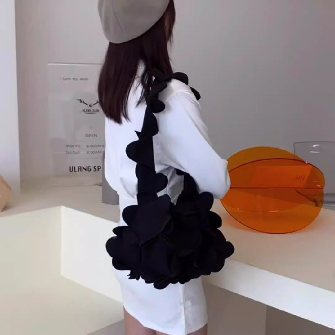 3D Petal Soft PU Underarm Bag