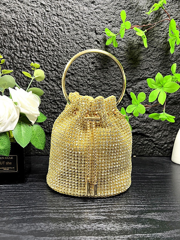 Diamond Rhinestone Bucket Bag