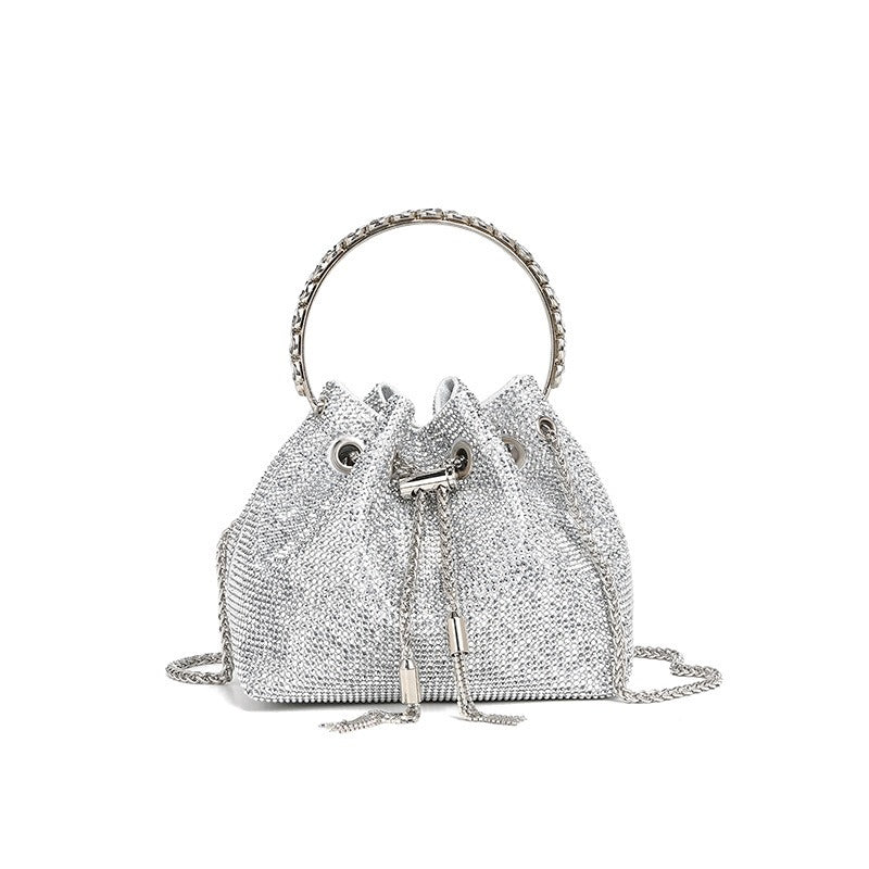 Rhinestone Tassel Diamond Bucket Bag