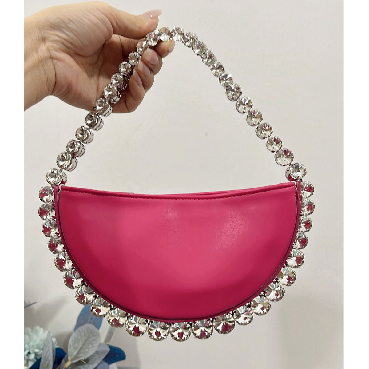 Ultra shiny diamond inlaid underarm bag with rhinestone shoulder bag for carrying
