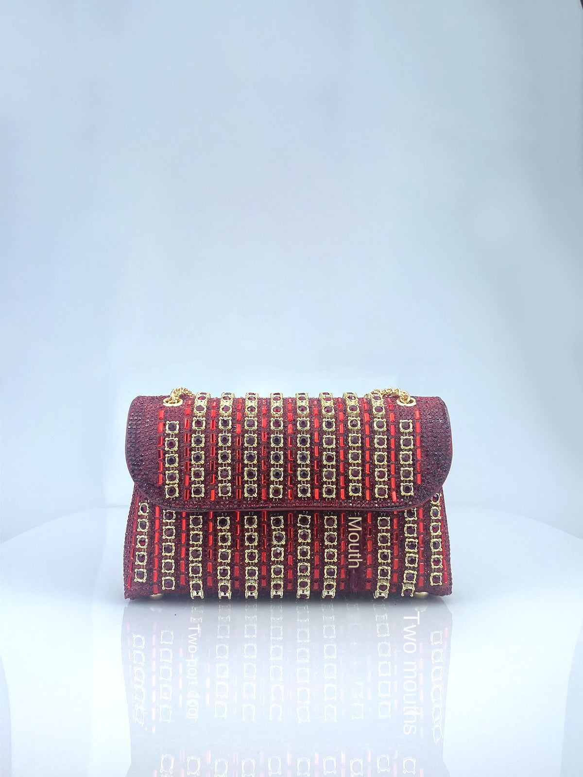 Rhinestone Brooch Evening Clutch