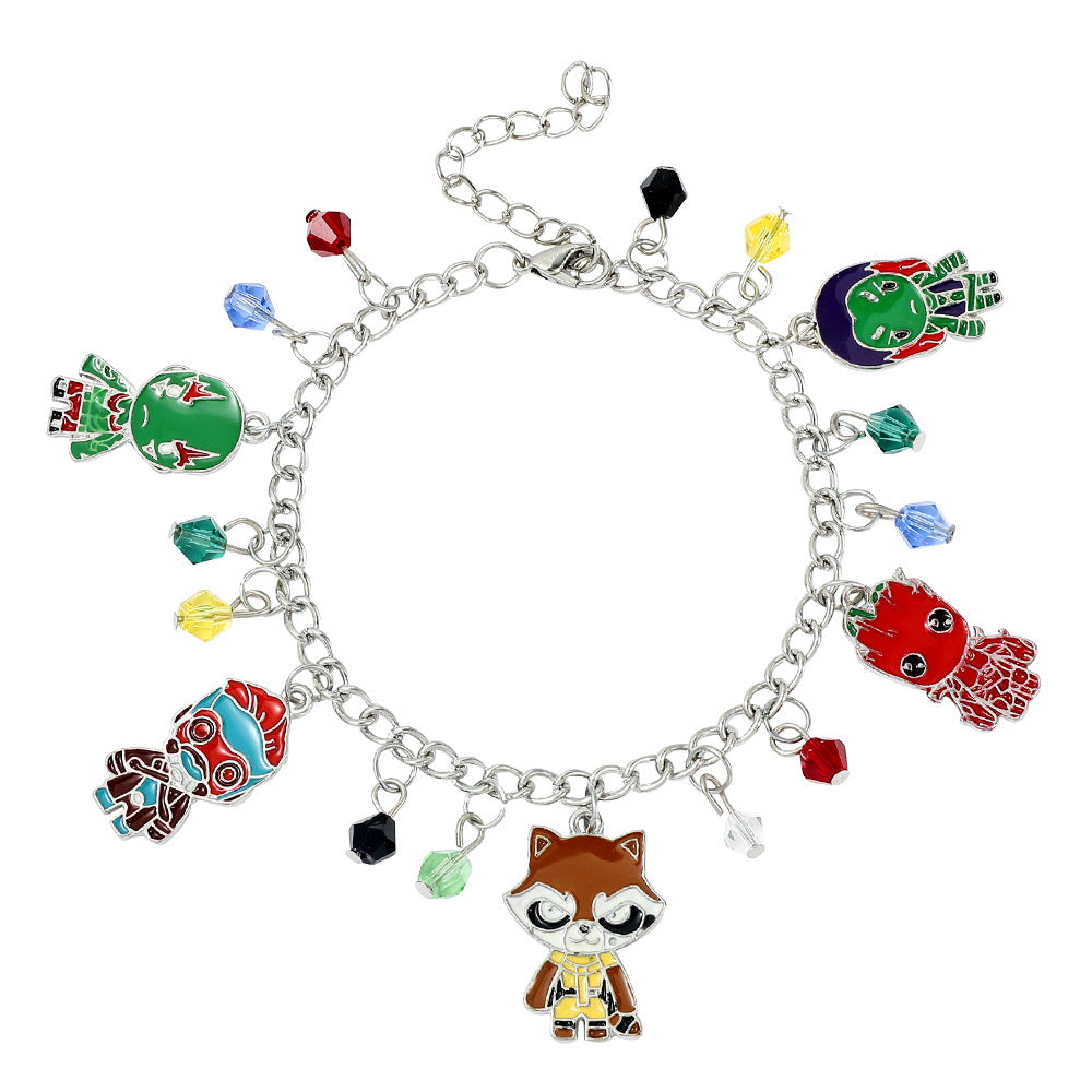 Cartoon Anime Pirate Wang An Rabbit Doll Bracelet Stitch Groot Pendant Bracelet