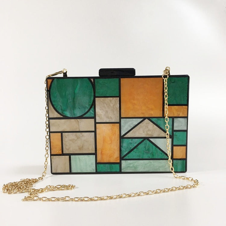 Geometric Acrylic Dinner Bag