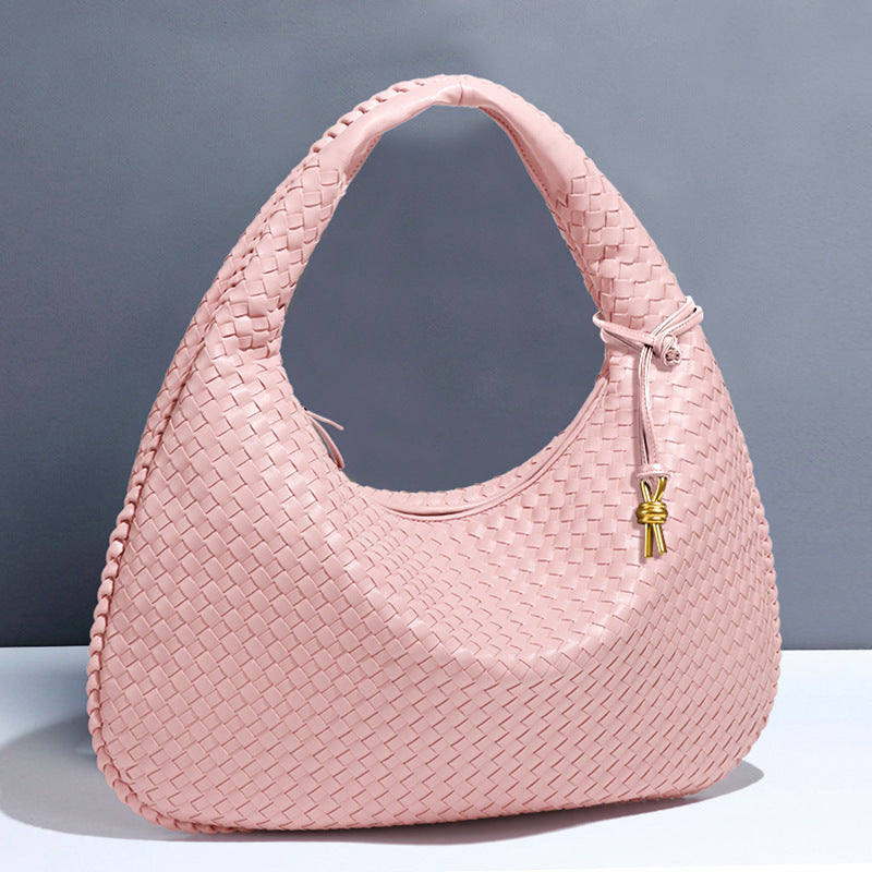 Crescent Woven Shoulder Bag