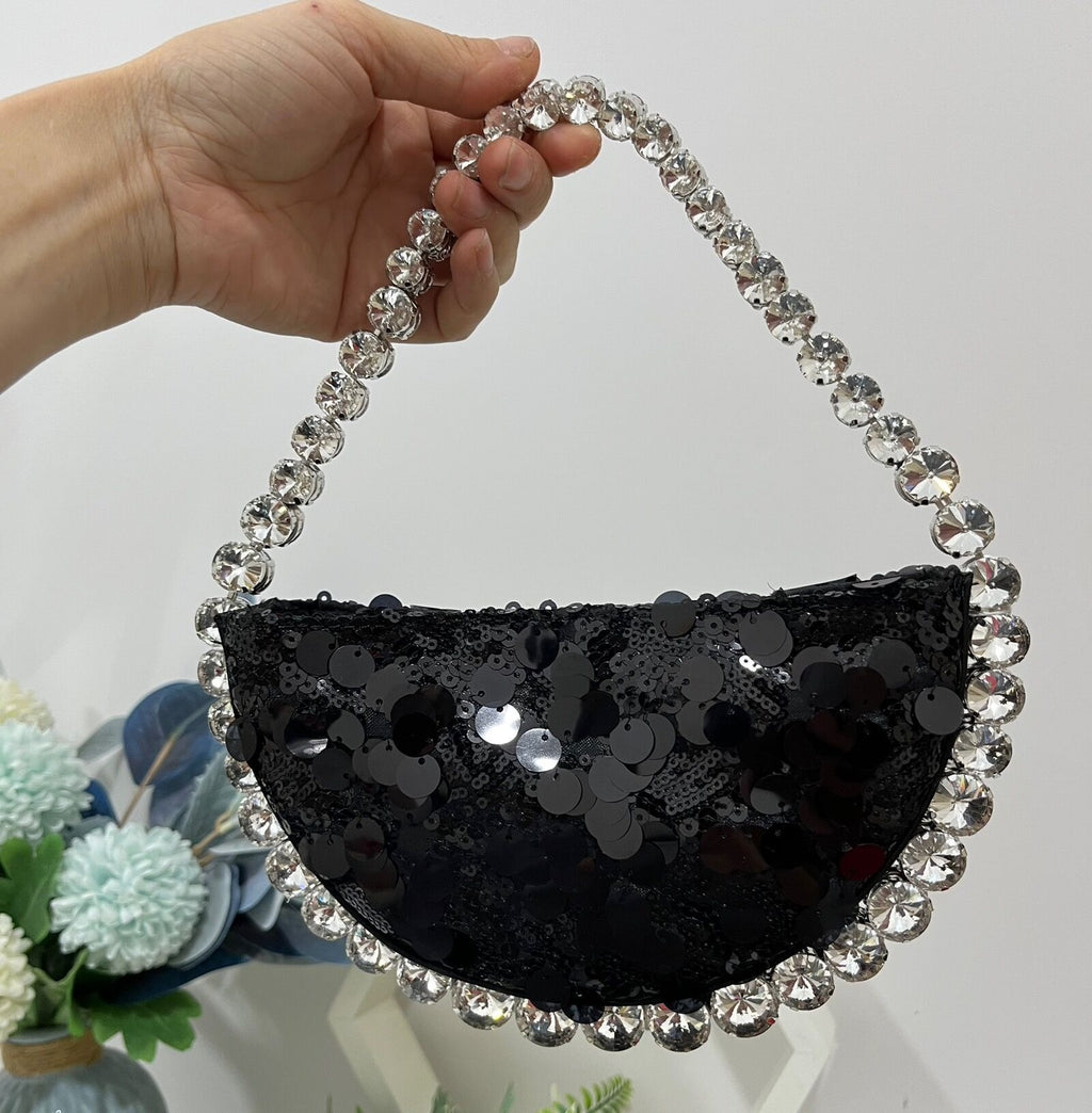 Ultra shiny diamond inlaid underarm bag with rhinestone shoulder bag for carrying