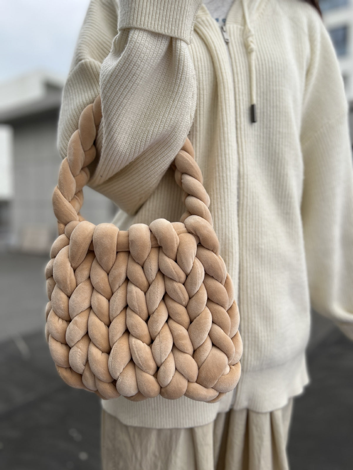 Crystal Velvet Woven Mailman Bag