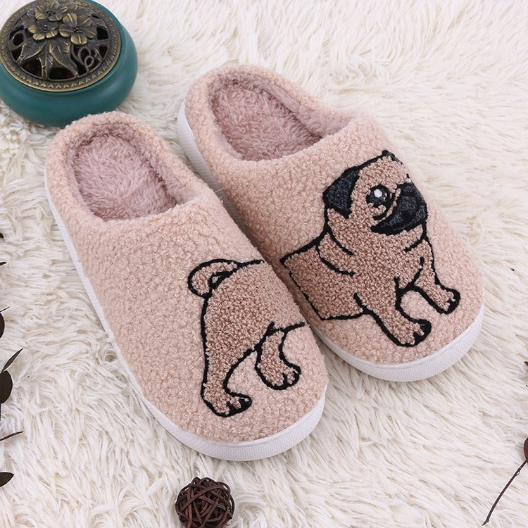 Cute Cartoon Plush Cotton Slippers