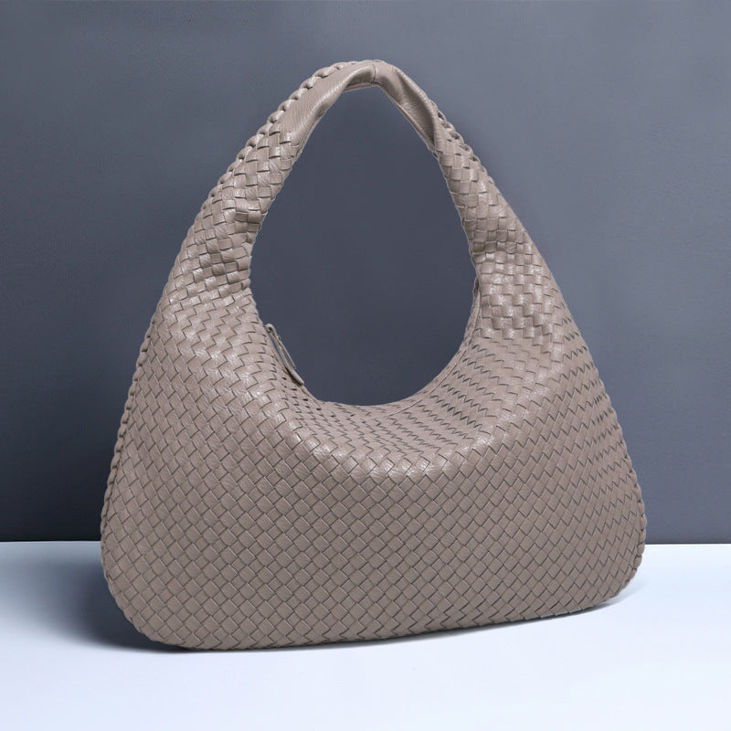 Crescent Woven Shoulder Bag