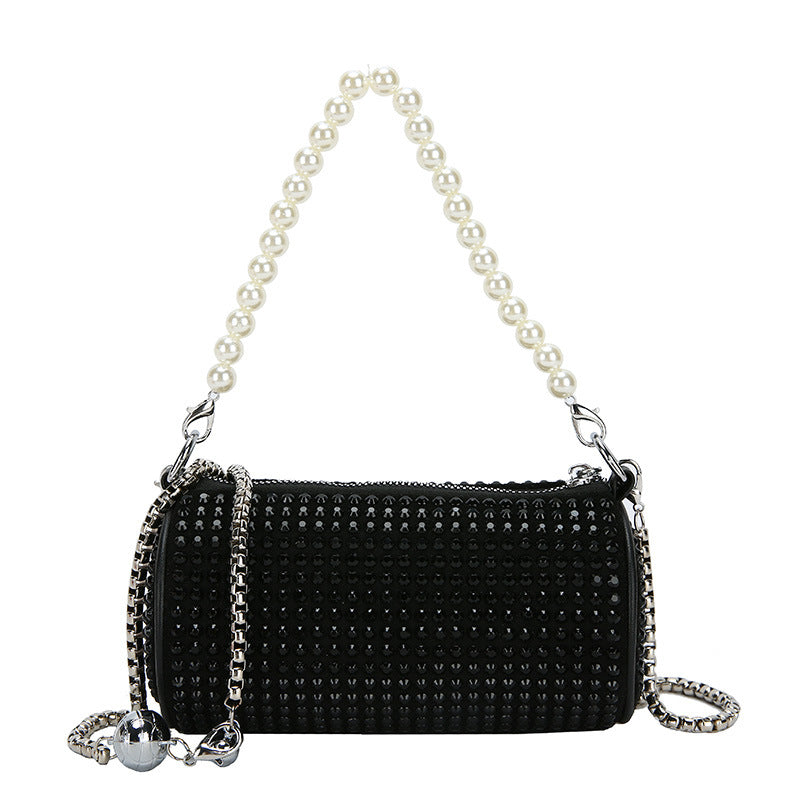 Pearl Cylinder Chain Bag
