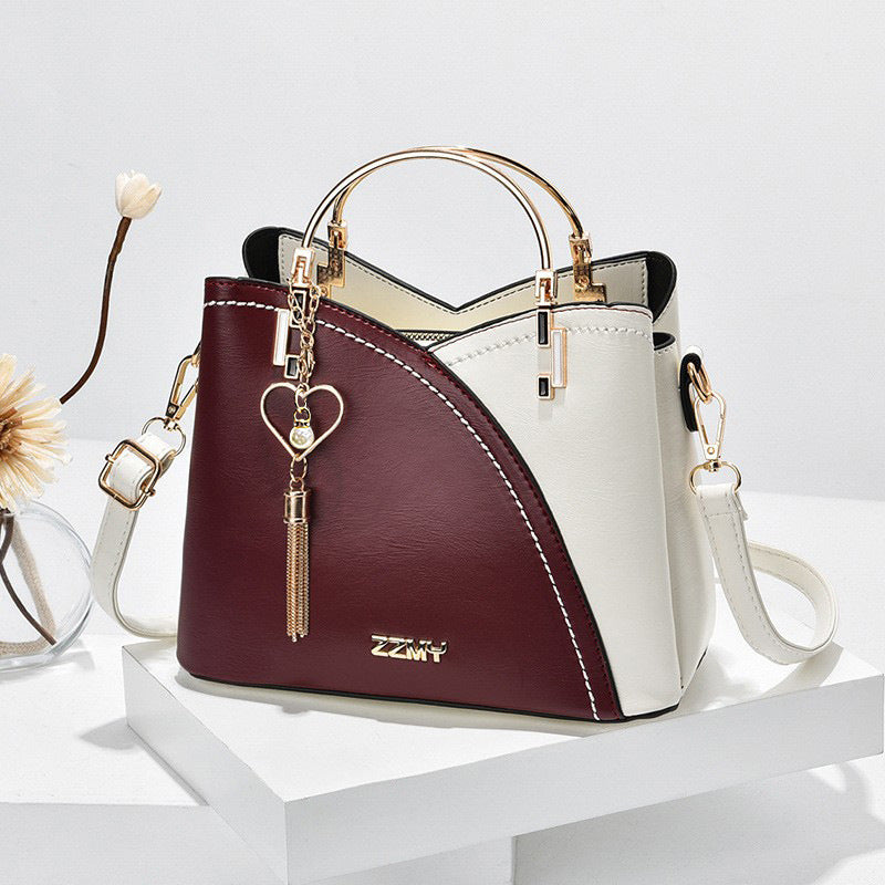 Color Block Bucket Crossbody Bag