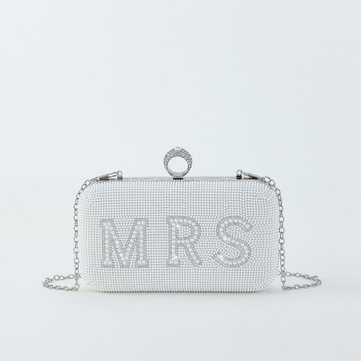 "I Do" Pearl Beaded Bridal Clutch
