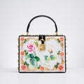 Snakeskin Floral Evening Bag
