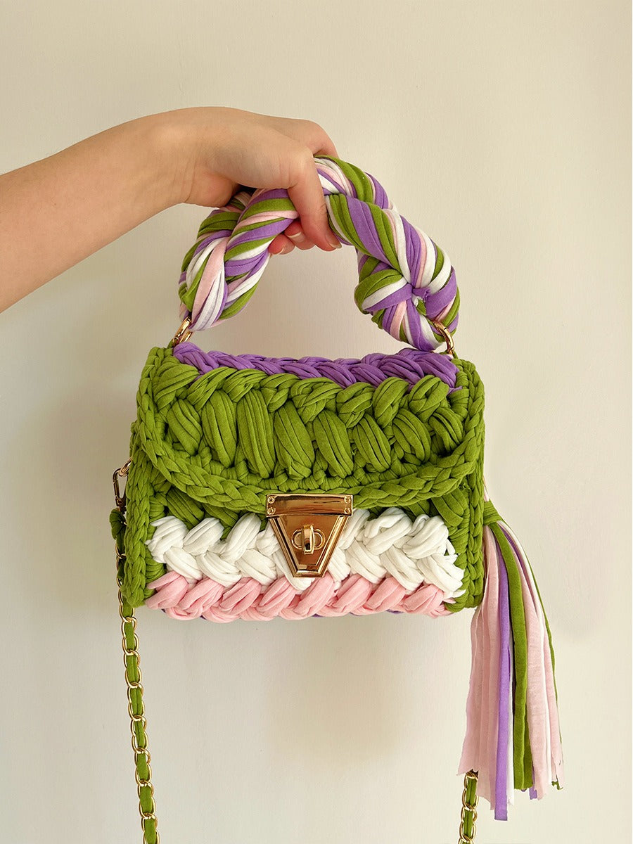 Crochet Tassel Shoulder Bag
