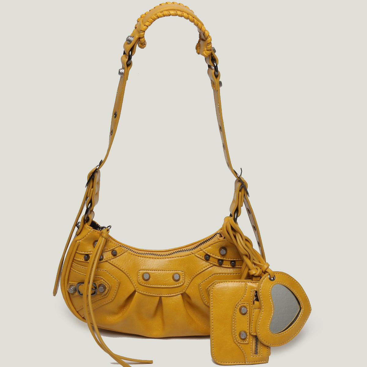 Moto Rivet Crescent Bag