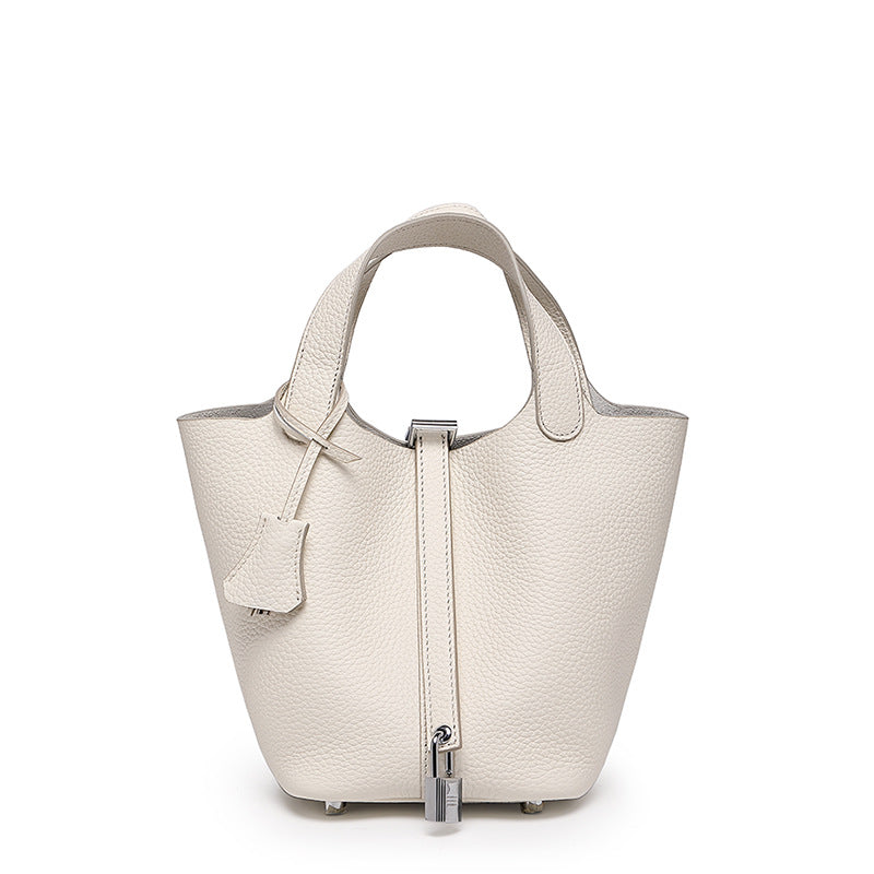 Genuine Leather Bucket Bag