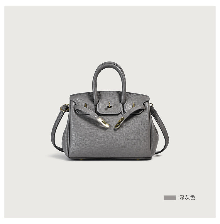 Vegan Leather Top Handle Tote Bag