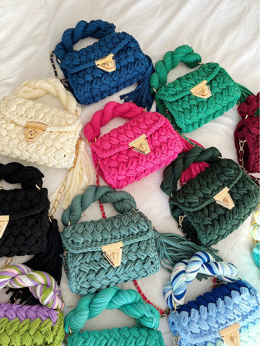 Crochet Tassel Shoulder Bag