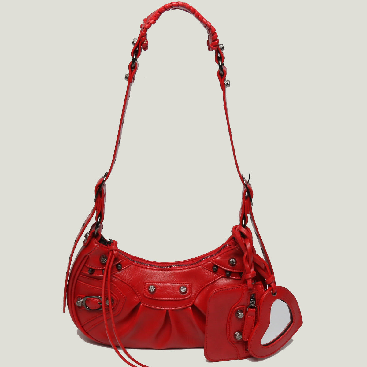 Moto Rivet Crescent Bag