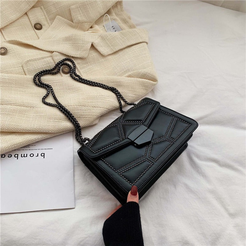 Rivet Chain Small Square Shoulder Bag