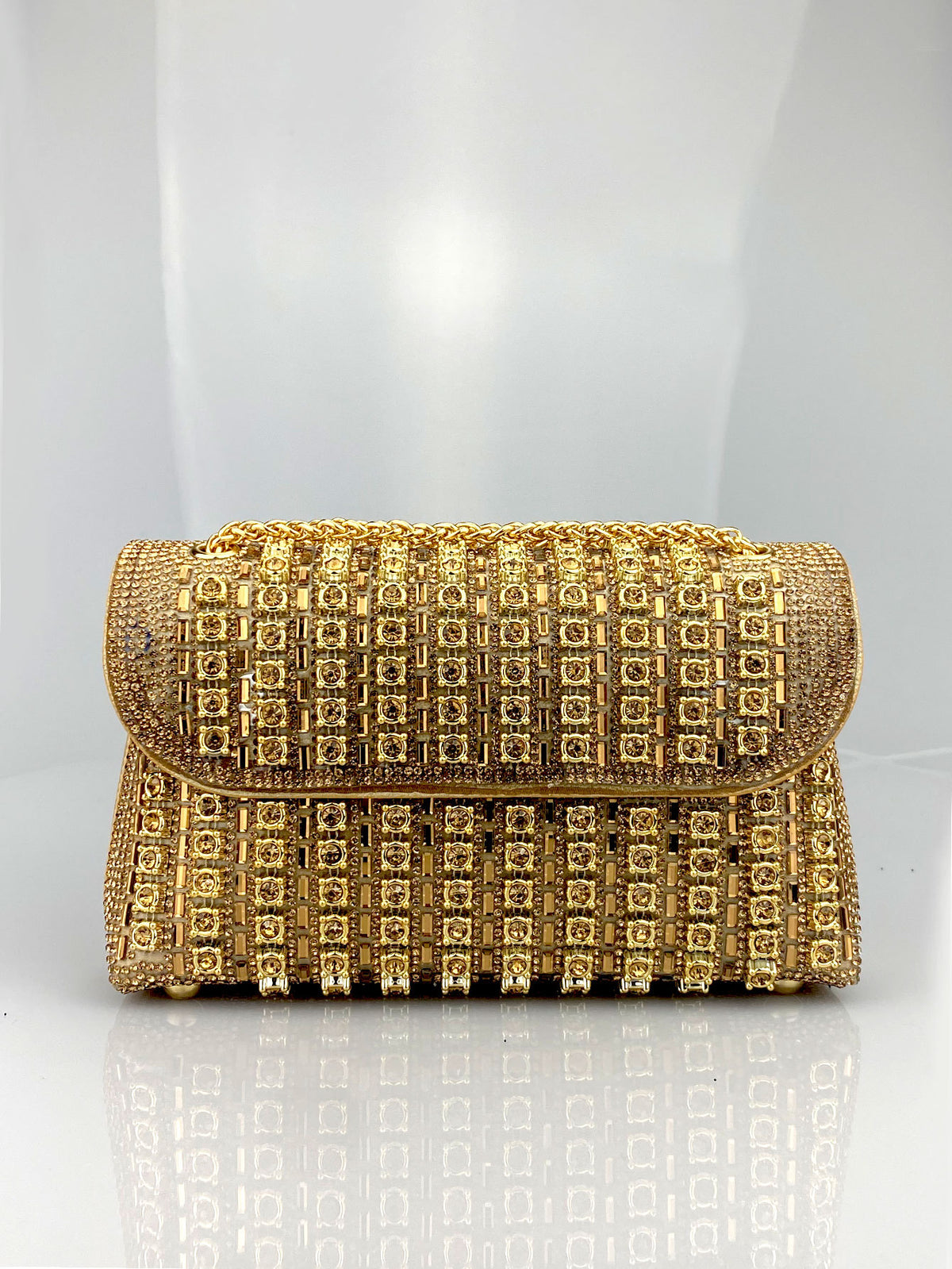 Rhinestone Brooch Evening Clutch