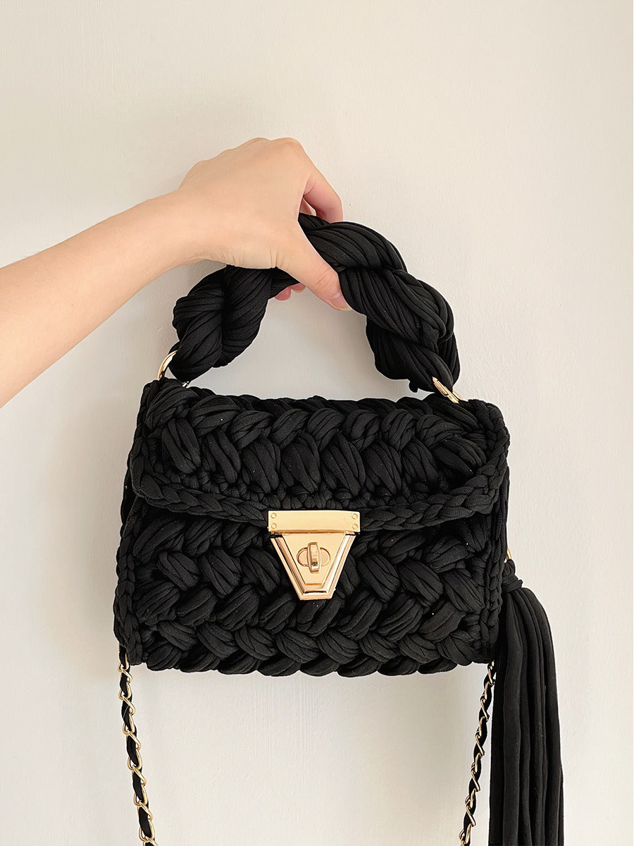 Crochet Tassel Shoulder Bag