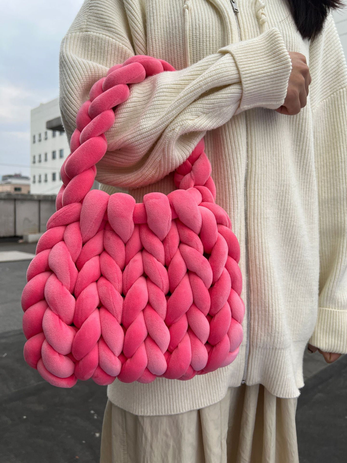 Crystal Velvet Woven Mailman Bag