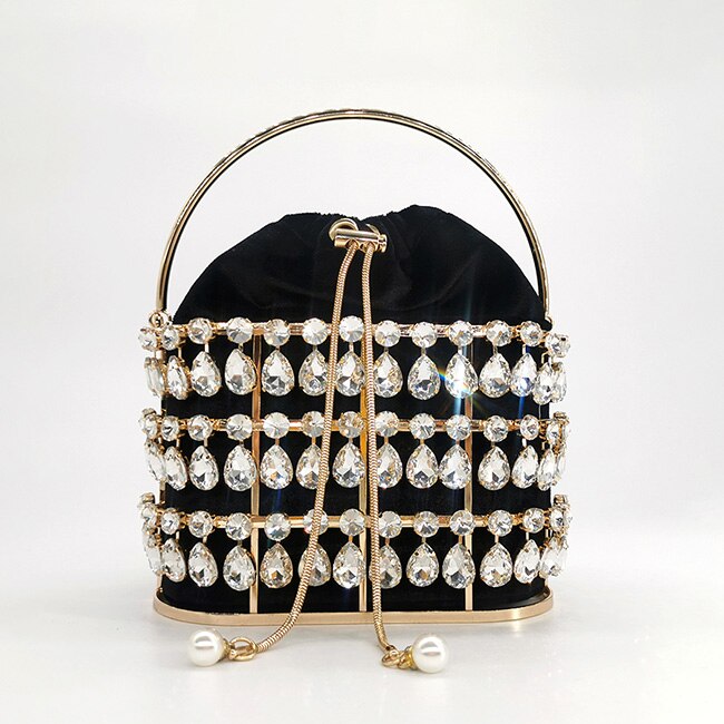 Crystal Velvet Evening Clutch