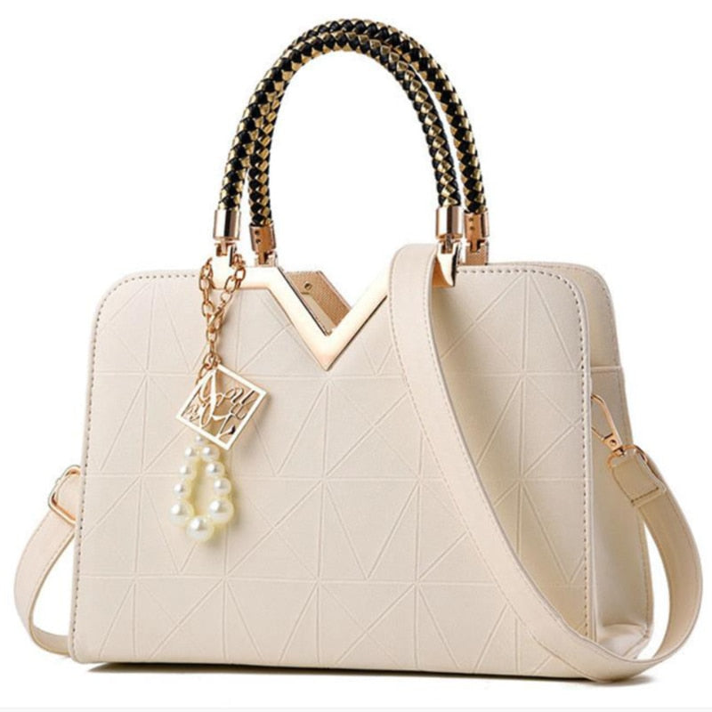 Embroidered Top-Handle Bag