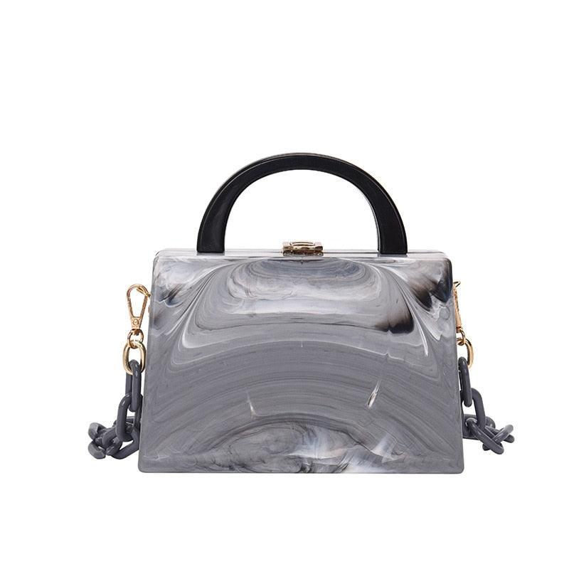 Acrylic Chain Evening Clutch