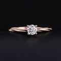 Cultured Diamond Ring, Elegant Diamond Engagement Ring, Non-Tarnishing 18K Gold Lab-Grown Diamond Ring