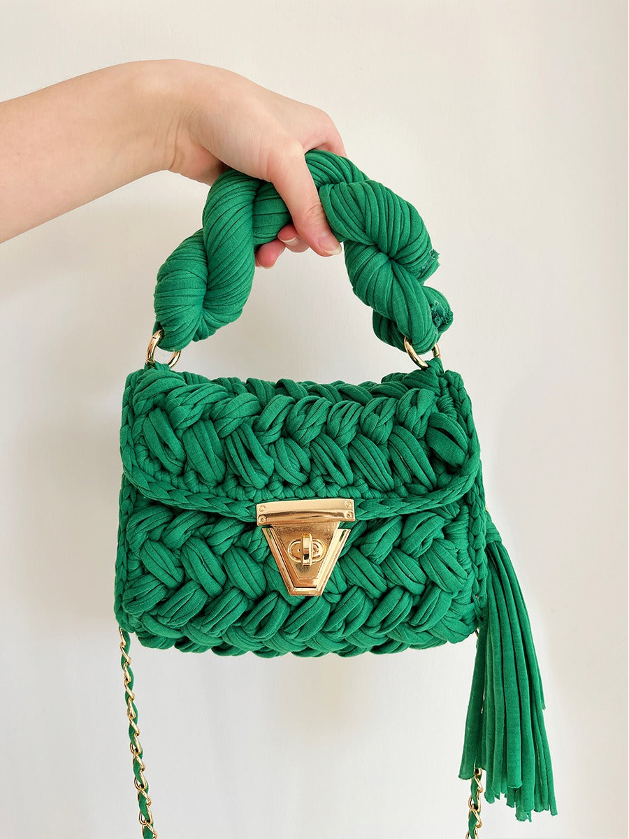 Crochet Tassel Shoulder Bag