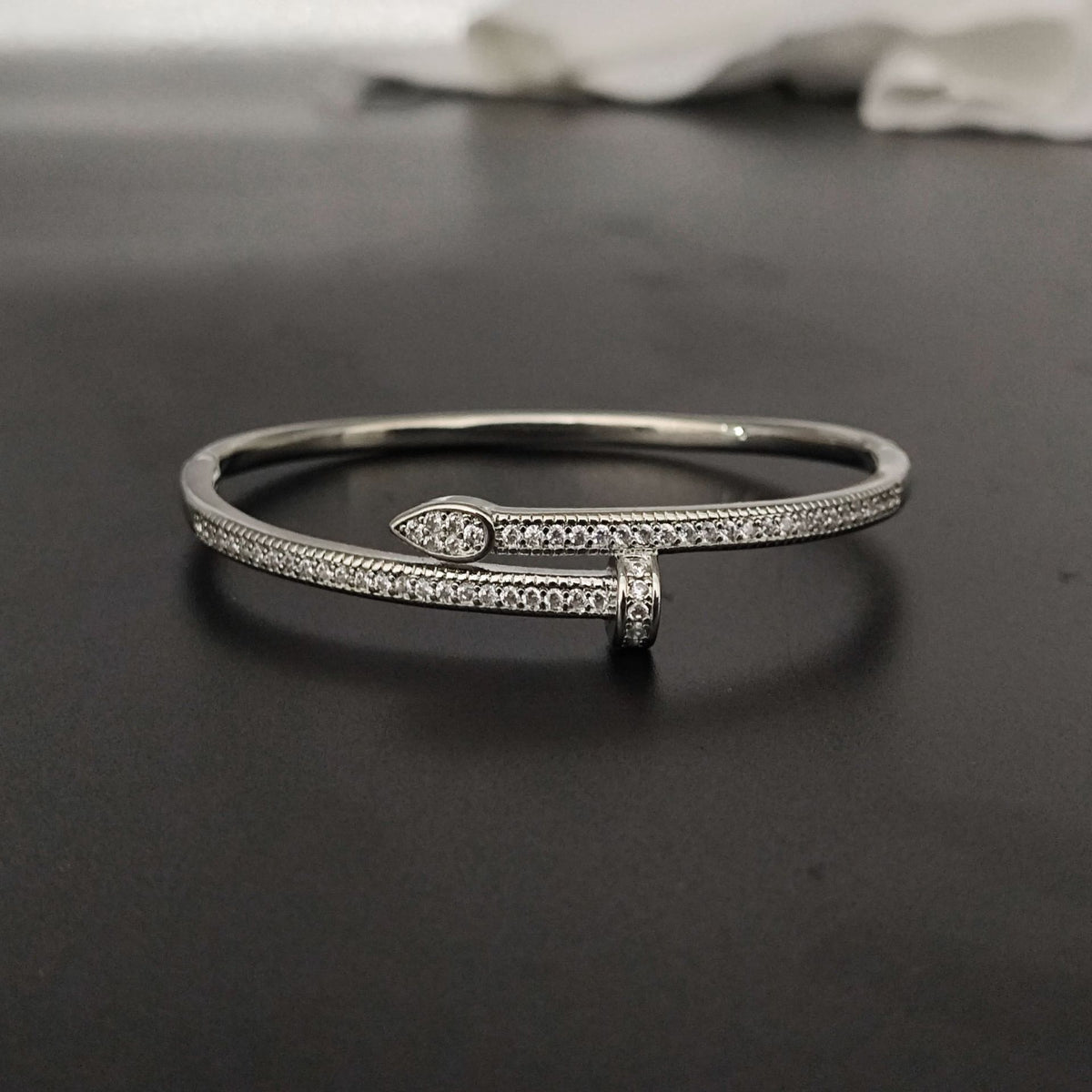 Rhinestone 18K Rose Gold Couple Bracelet
