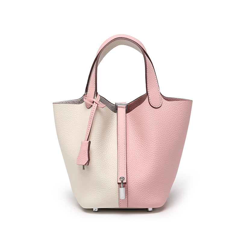 Genuine Leather Bucket Bag