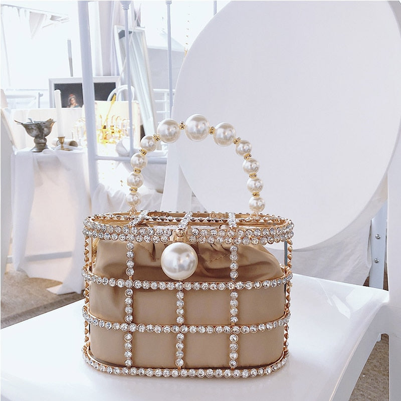Leopard Diamond Basket Bag
