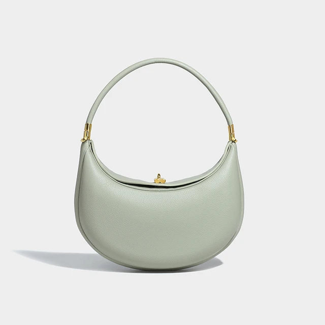 Half Moon Soft Leather Shoulder Bag