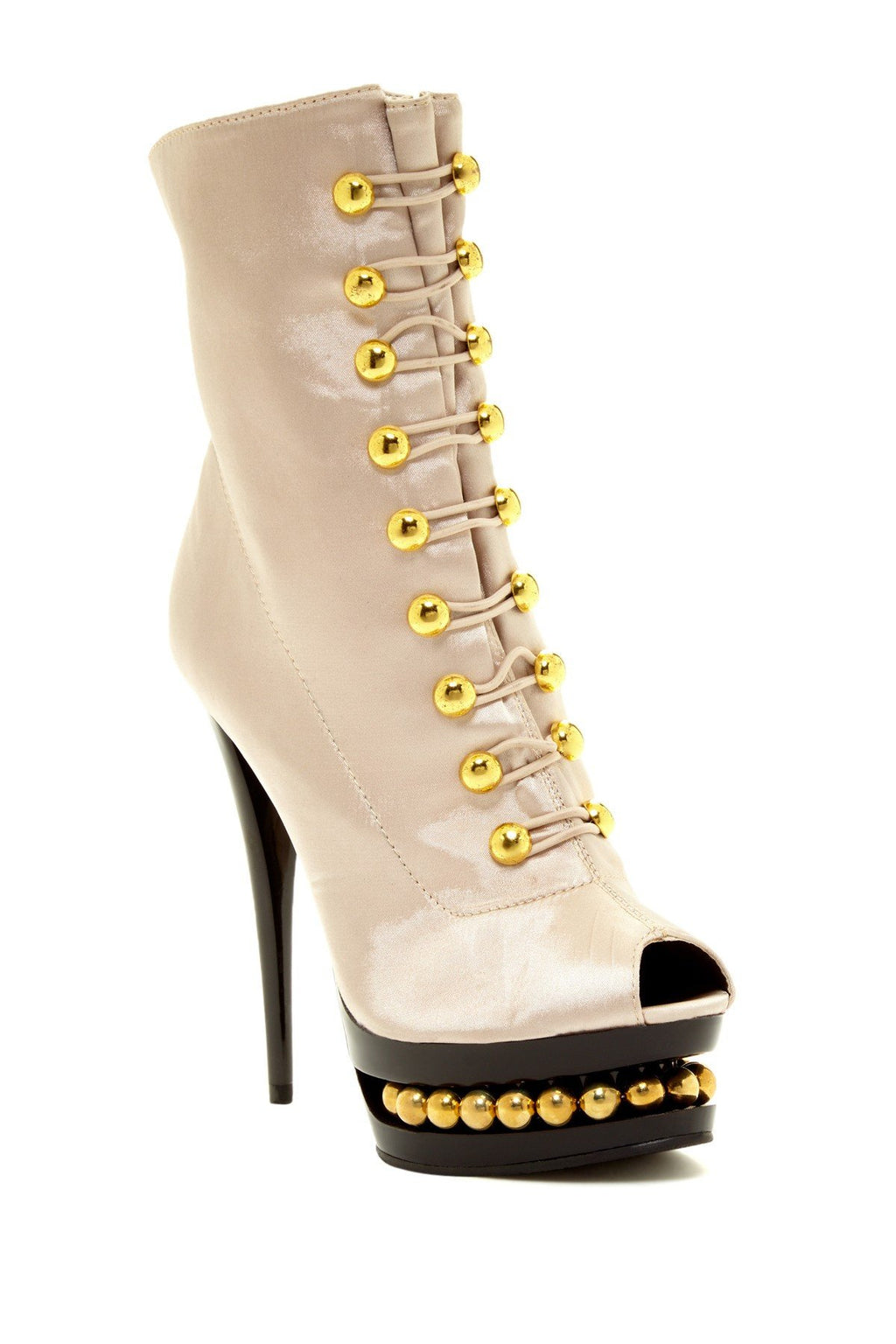 Satin Knee-High Platform Stiletto Boots