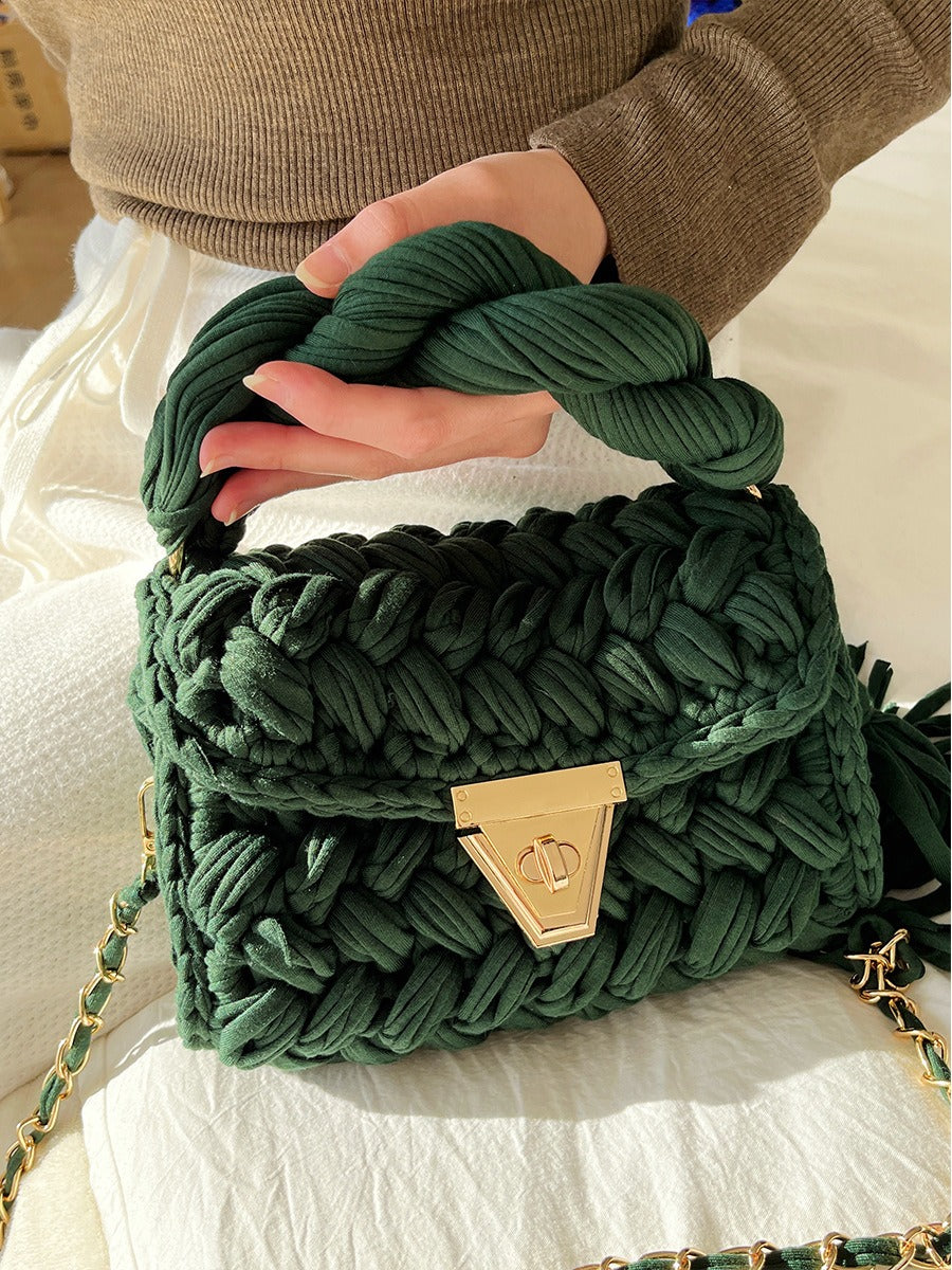 Crochet Tassel Shoulder Bag