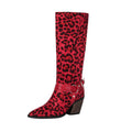 Western Pointed Toe Over-the-Knee Boots