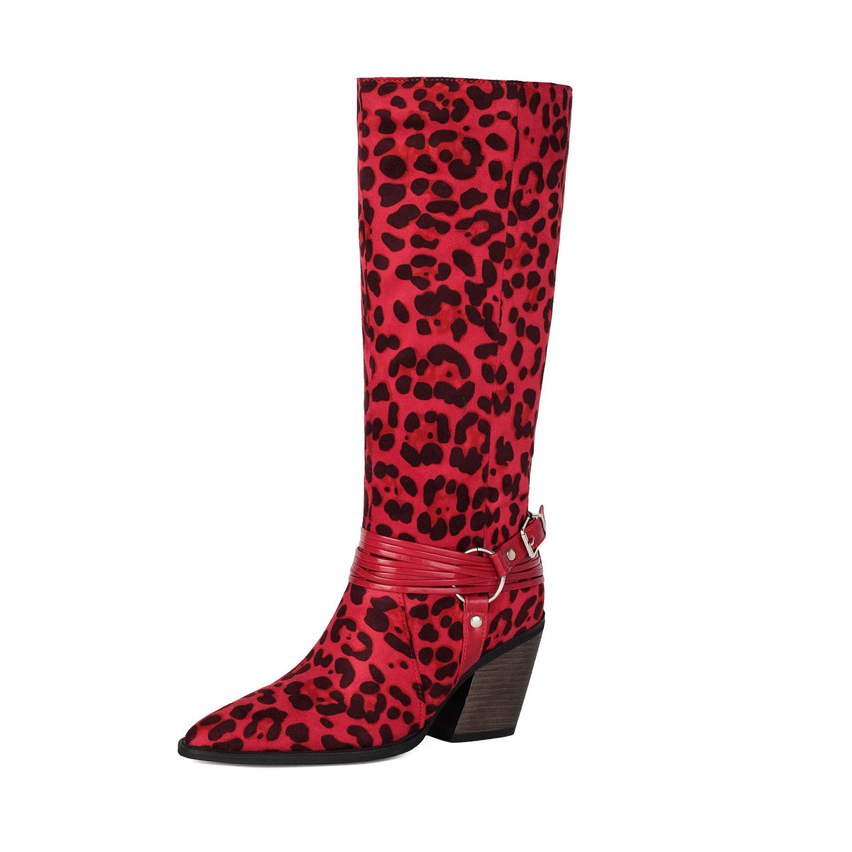 Western Pointed Toe Over-the-Knee Boots