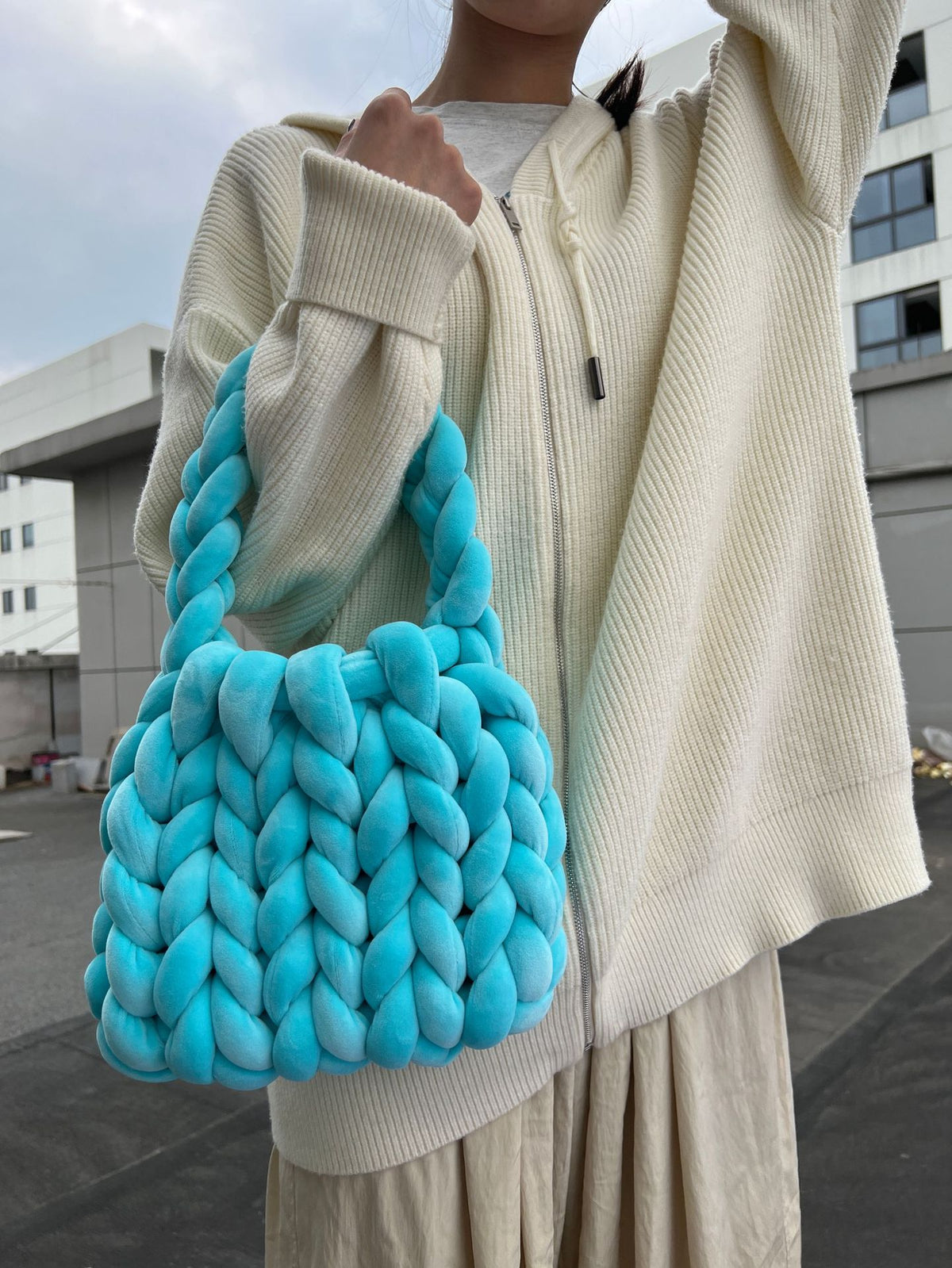 Crystal Velvet Woven Mailman Bag
