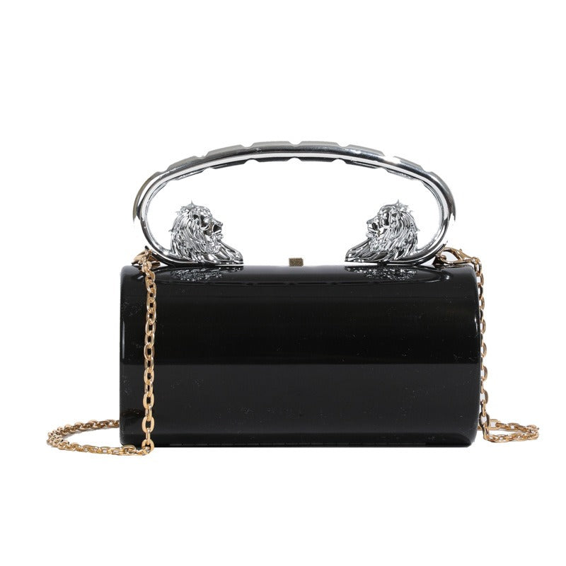 Solid Color Acrylic Chain Crossbody Bag