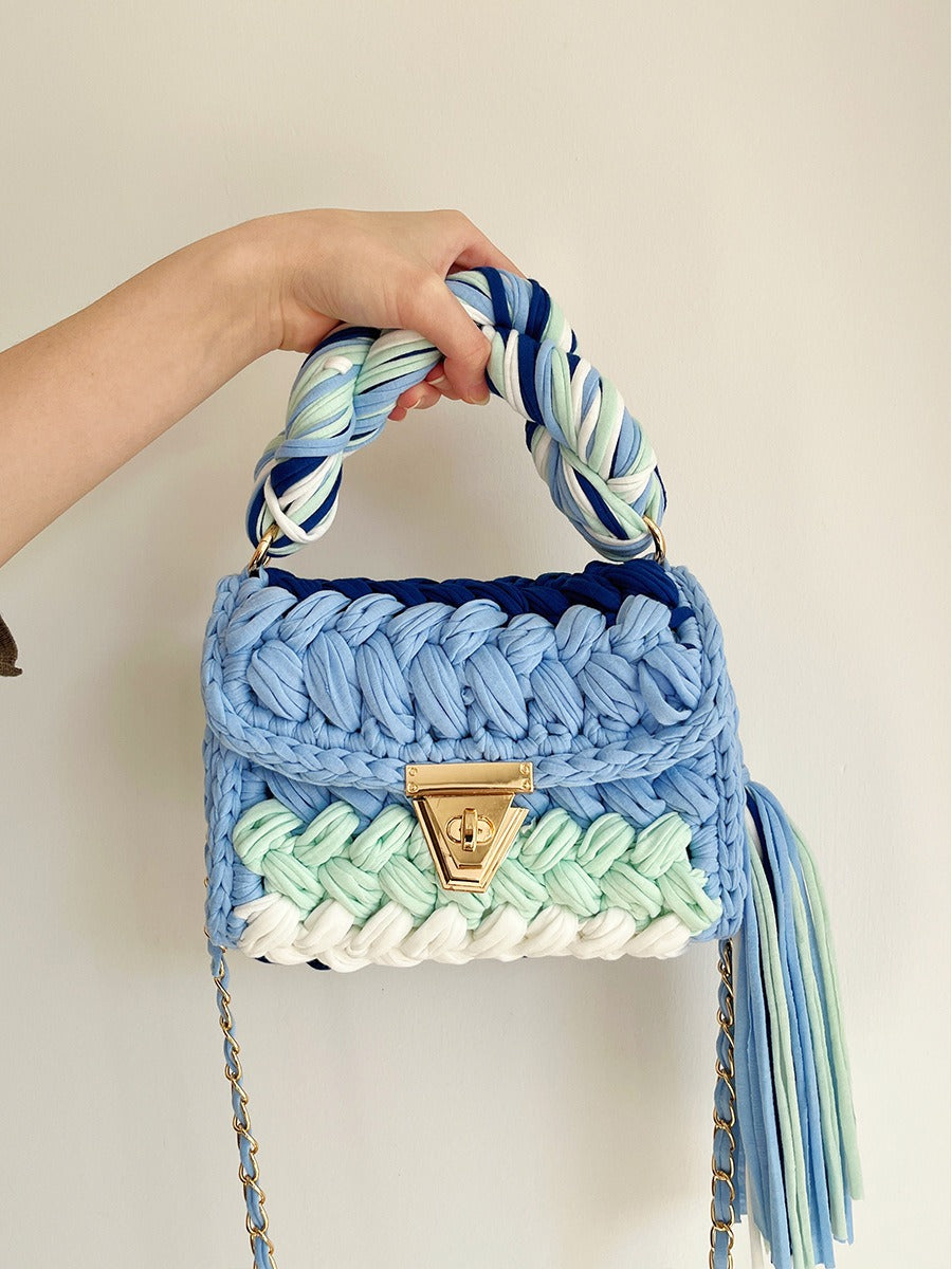 Crochet Tassel Shoulder Bag