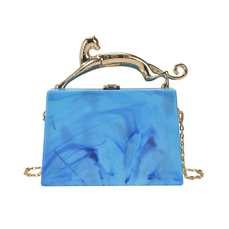 Colorblock Acrylic Box Bag