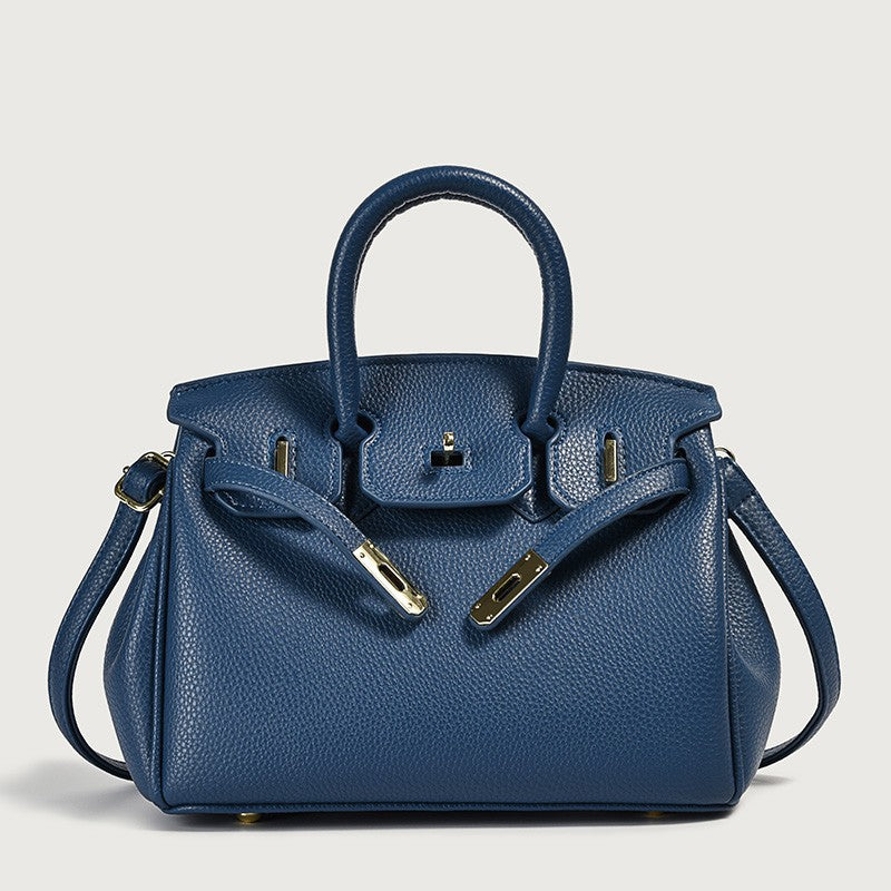 Vegan Leather Top Handle Tote Bag