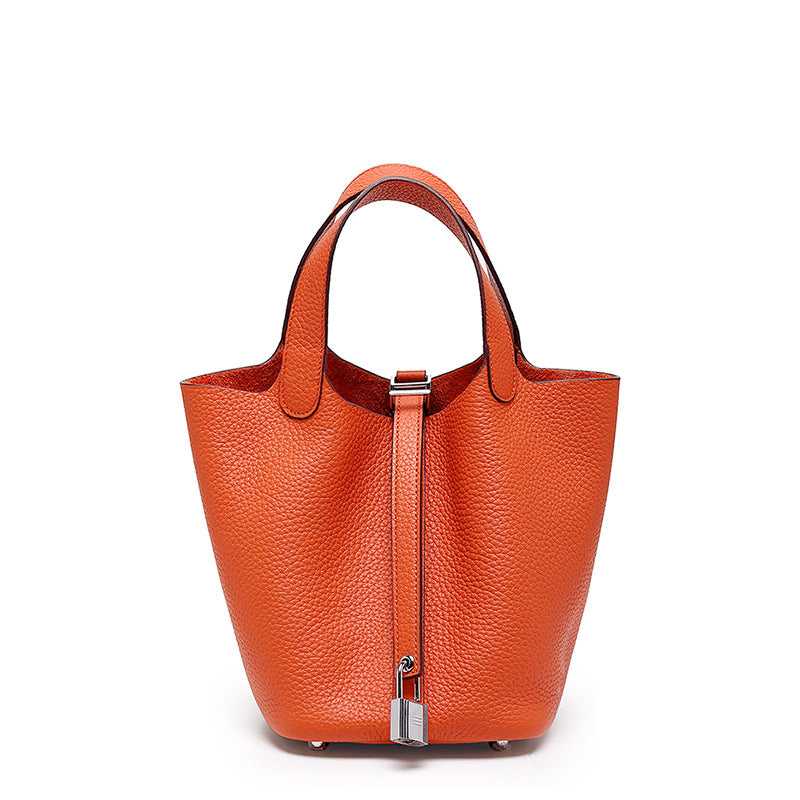 Genuine Leather Bucket Bag
