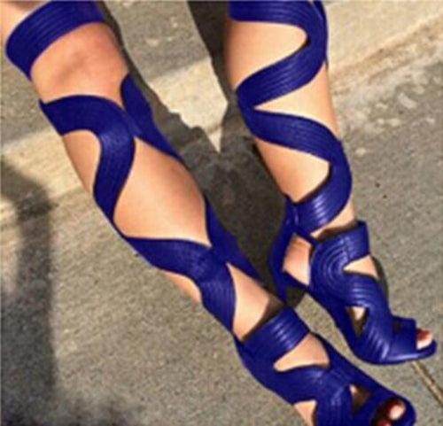 Sexy Open Toe Gladiator Sandal Boots