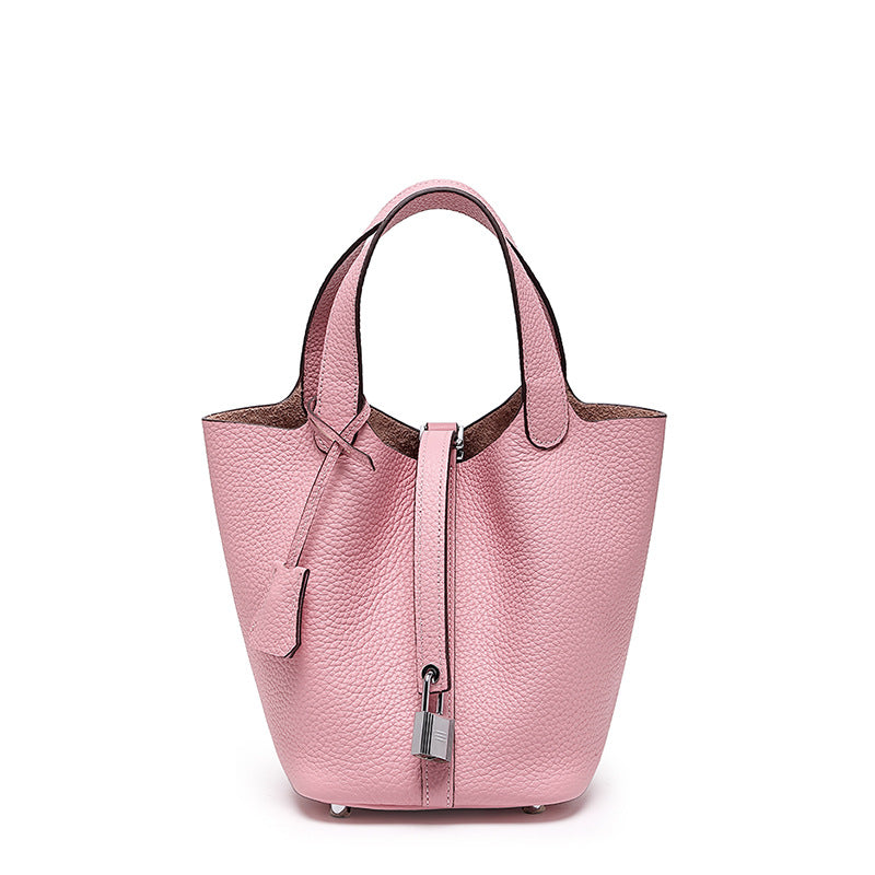 Genuine Leather Bucket Bag
