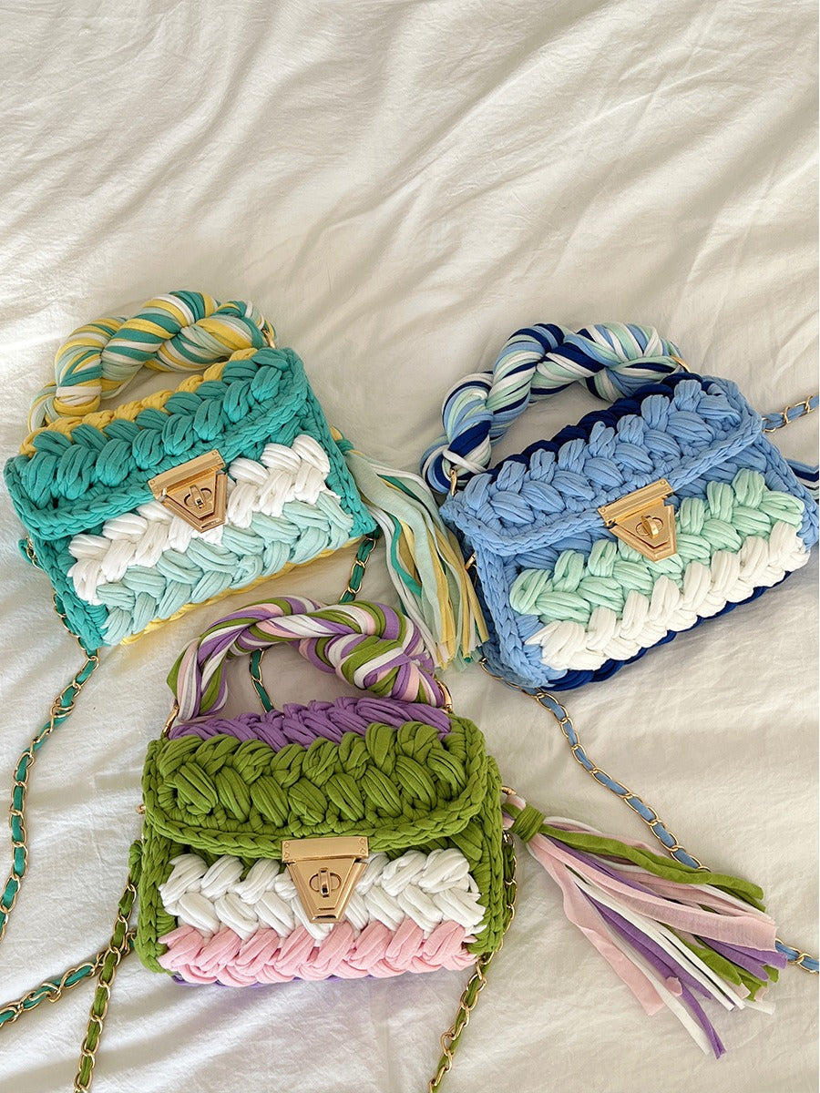 Crochet Tassel Shoulder Bag