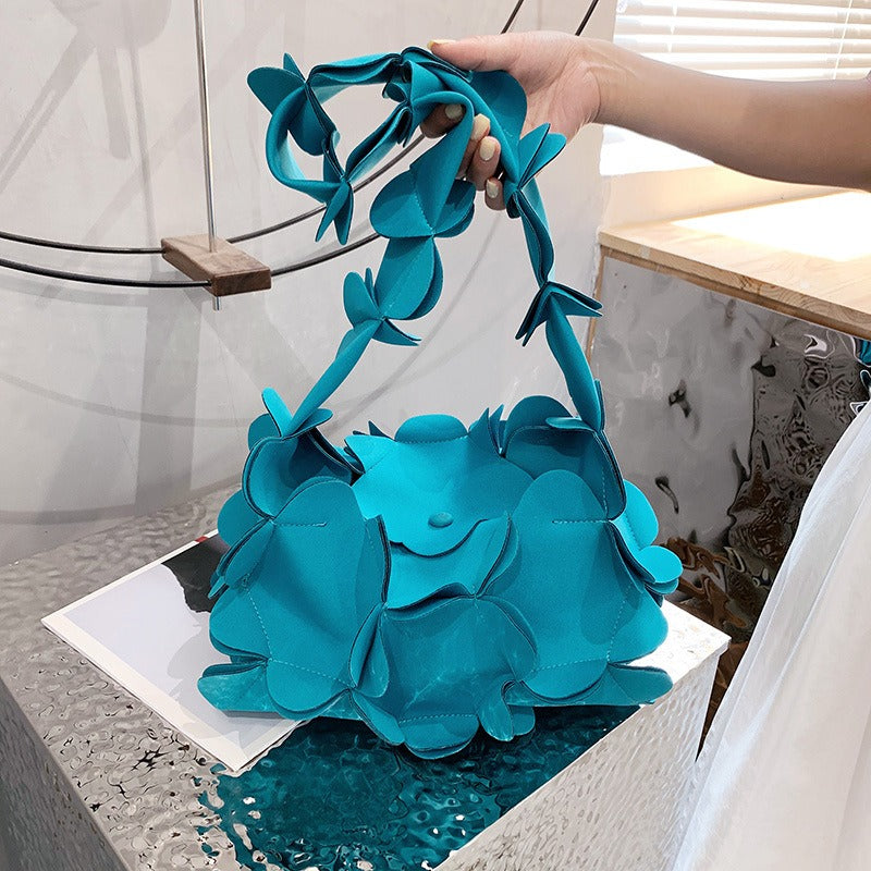 3D Petal Soft PU Underarm Bag
